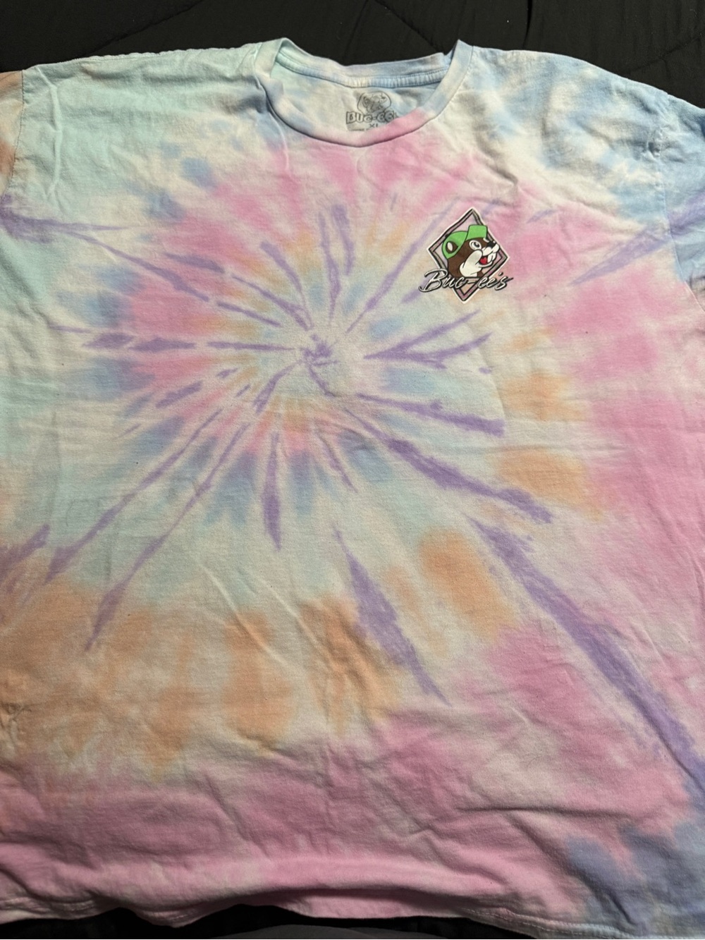 Pastel Tie-Dye Short Sleeve Tee with Chest Logo